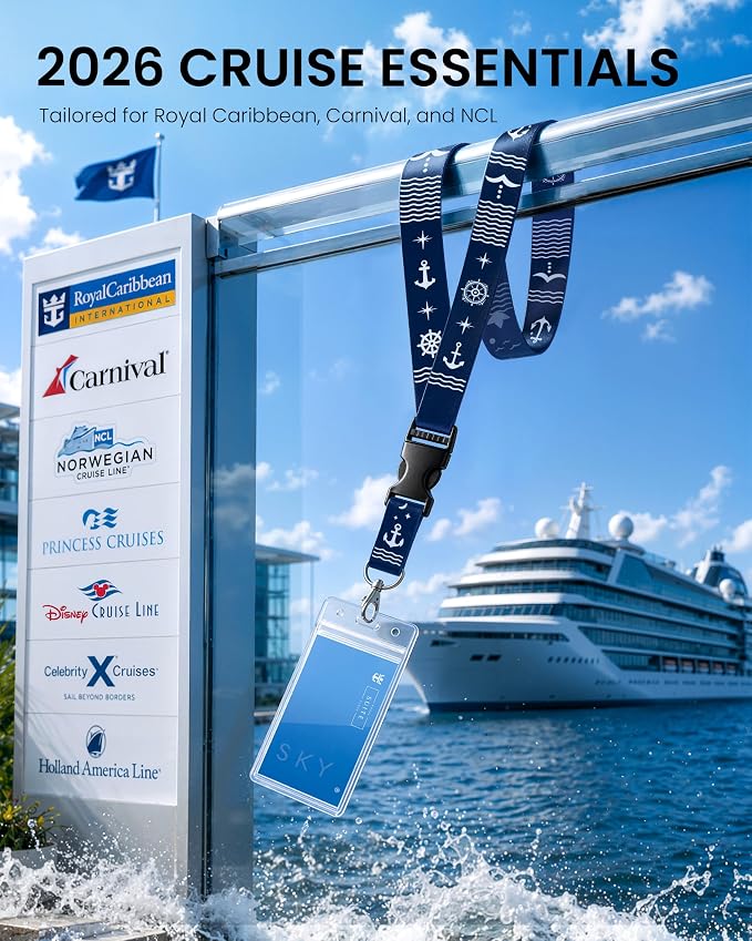 Avorast 5 Pack Cruise Lanyards for Ship Cards, Cruise Essentials 2026 for - Image 3