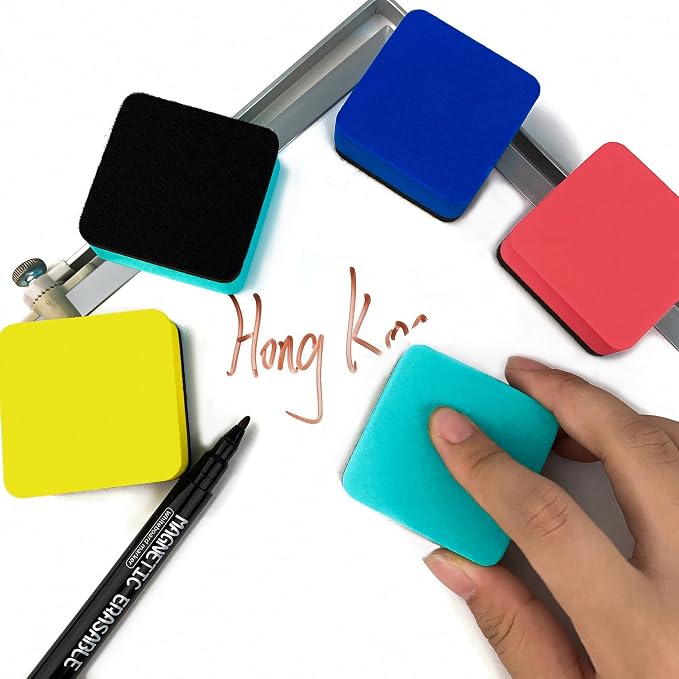 Magnetic Dry Erase Erasers, 40 Pack Square Whiteboard Erasers, Small Magnetic - Image 5