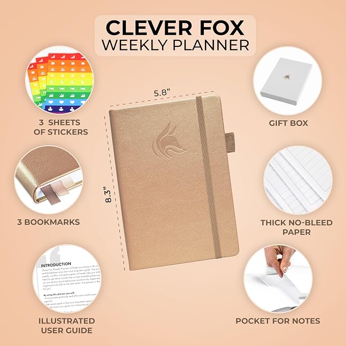 Clever Fox Planner – Undated Weekly & Monthly Planner - Image 2