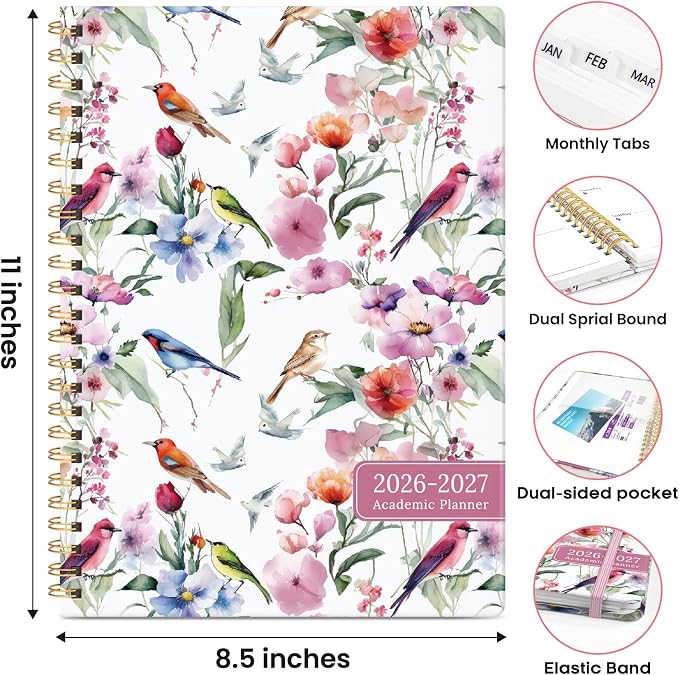 Academic Planner 2026-2027, Weekly and Monthly Calendar Book, July 2026 – June - Image 5