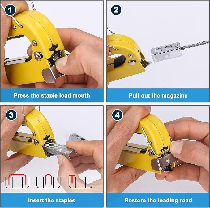HAUTMEC Upholstery Staple Gun for Wood, 3-in-1 Heavy Duty Fabric Stapler - Image 5