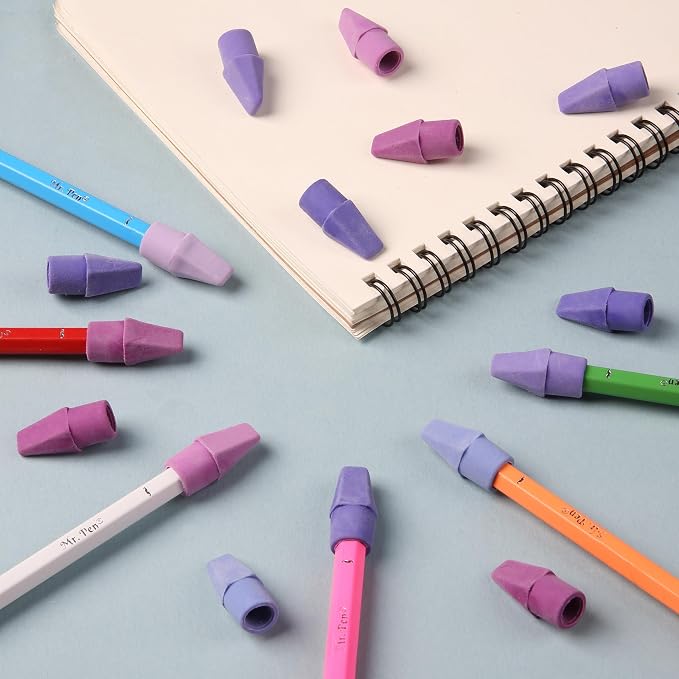 Mr. Pen- Pencil Top Erasers, 120 Pack, 6 Different Purple Shade Colors | - Image 8
