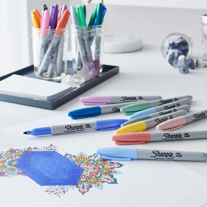 Sharpie Permanent Markers Fine Point Featuring Mystic Gem Color Markers - Image 8