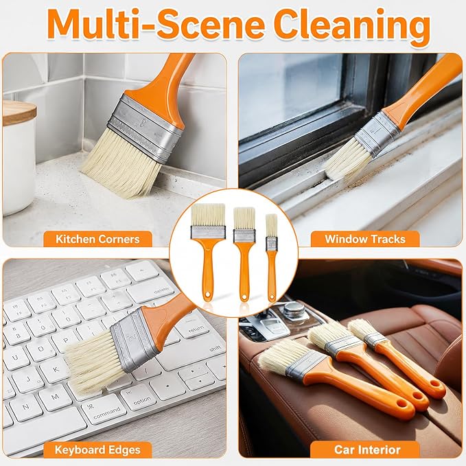 3 Pack Microfiber Duster Brush, Soft Bristles Detailing Brush Dusting Tools - Image 6