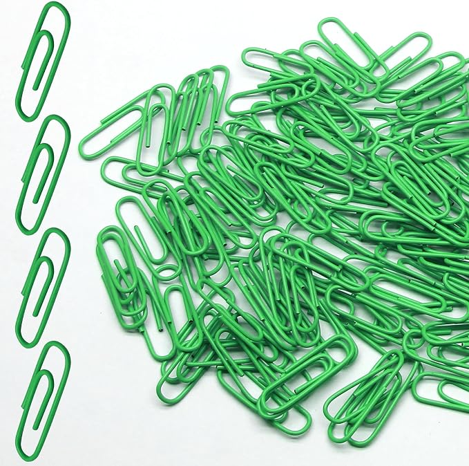 Luomorgo 120 Pcs Green Paper Clips by Luomorgo