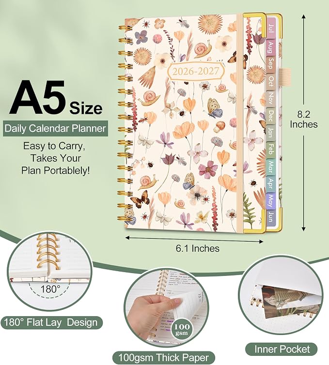 Academic Planner 2026-2027, Hardcover Weekly and Monthly Calendar Planner from - Image 5