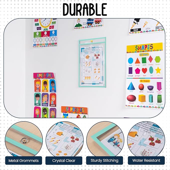 Essex Wares - 6 Pack, Durable Water-Resistant Dry Erase Pocket Document - Image 4