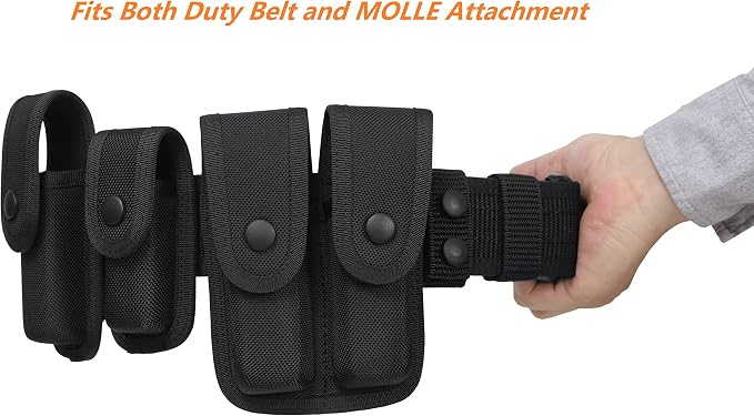 TACNEX Single/Double Magazine Pouch Duty Belt Nylon Mag Holder Pistol Mag MOLLE - Image 7