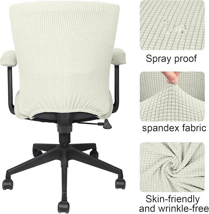 Tallew 4 Pcs Office Chair Covers Set Computer Universal Protective Stretchable - Image 3