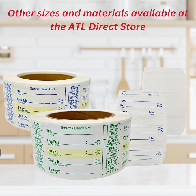 2x1 Dissolvable Food Labels, 500 Label Stickers, Bottle Labels - Image 8