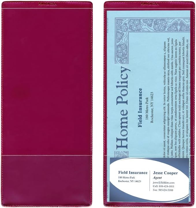 StoreSMART® - Metallic Maroon Plastic Policy/Lotto Ticket Holders - 300-Pack - by StoreSMART