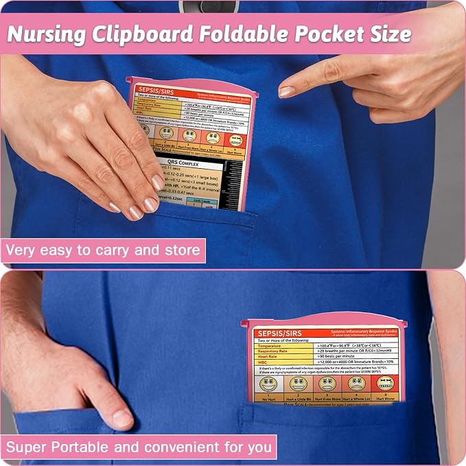 Nursing Clipboard Foldable Clipboard Medical: Edition Cheat Sheets Aluminum 3 - Image 2