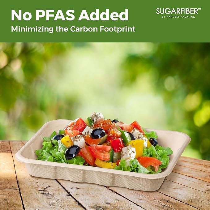 Harvest Pack 22 oz PFAS FREE Disposable Food Trays - Image 5