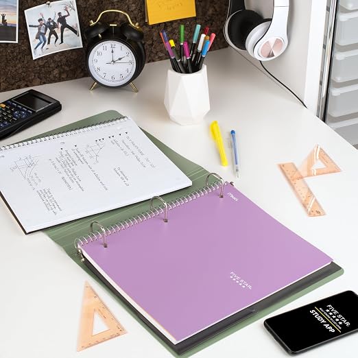 Five Star Spiral Notebook + Study App, 1 Subject, Graph Ruled Paper, 8-1/2" x - Image 9