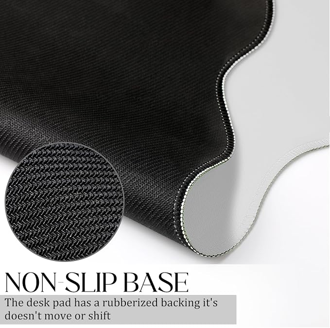 Hahafelt Scalloped Desk Mat Large Desk Pad Cute Coquette Table Mat Back to - Image 3