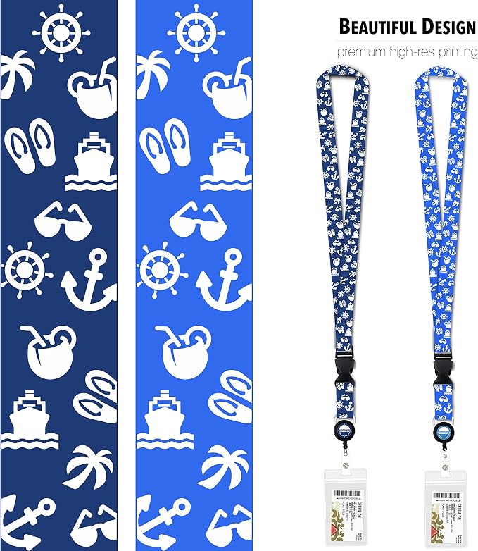 Cruise On Cruise Lanyard for Ship Cards – 2-Pack Retractable Badge & Waterproof - Image 6