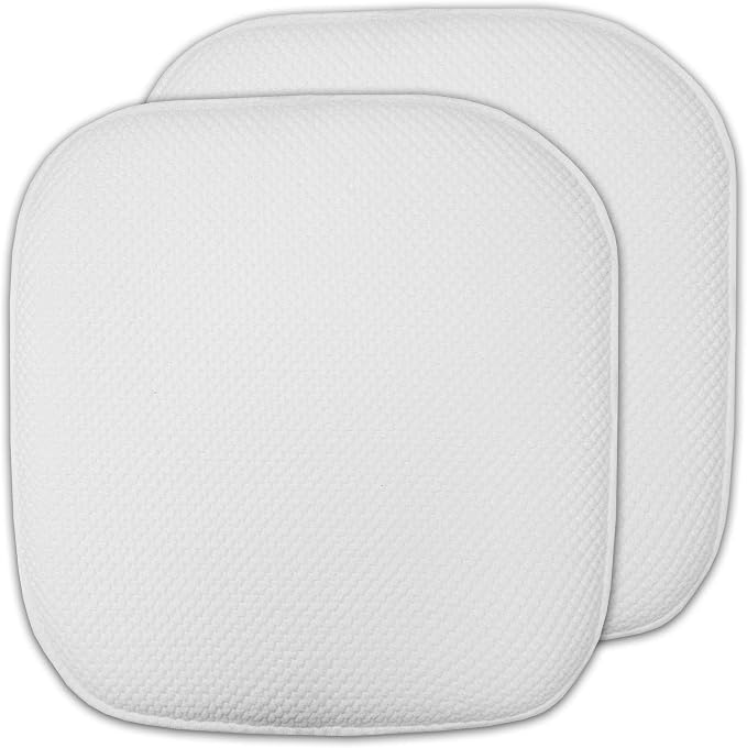 Sweet Home Collection Cushion Memory Foam Chair Pads Honeycomb Nonslip Back by SweetHomeCollection