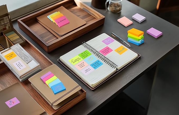 Mini Sticky Notes 1.5x2 in, 9 Colors Bright Strong Adhesive Post, Suitable - Image 4