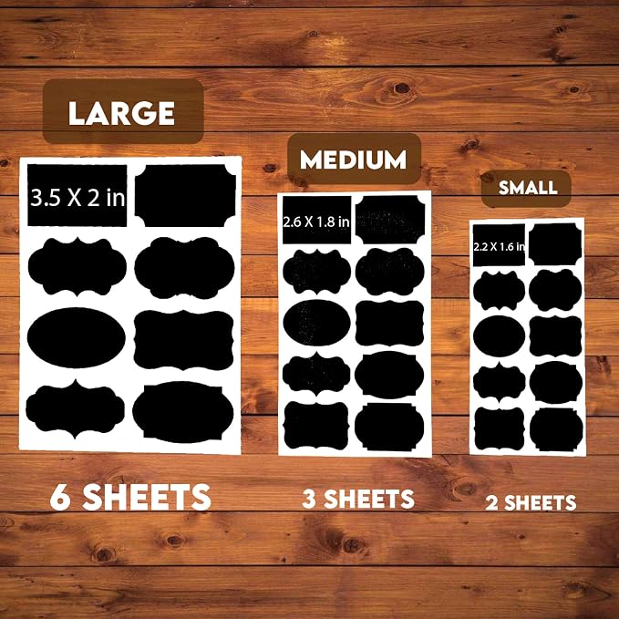 Mantah Chalkboard Label Stickers 96pcs - Image 3