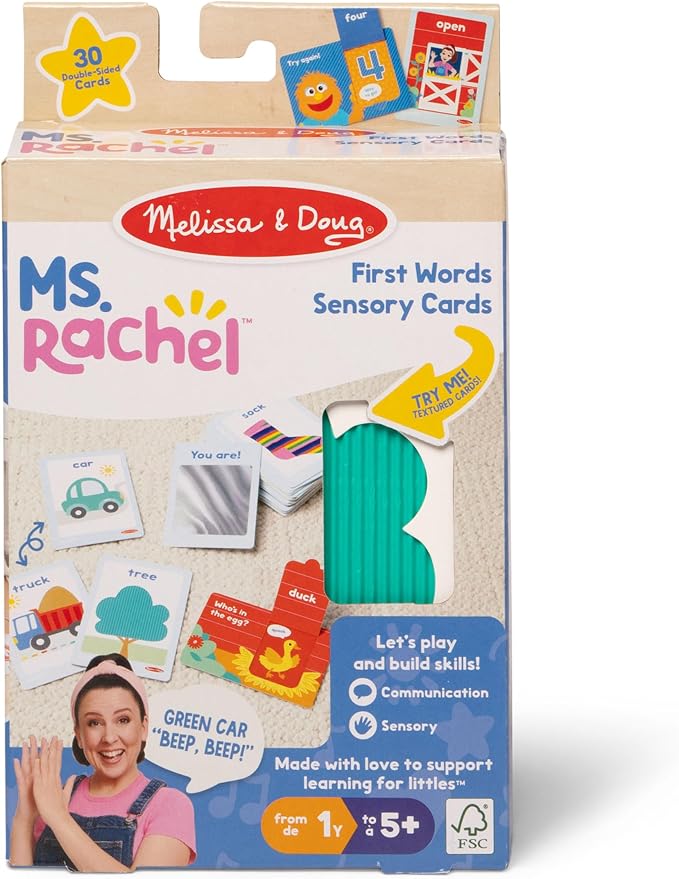 Melissa & Doug® Ms. Rachel™ First Words Textured Sensory Flashcards Preschool - Image 3