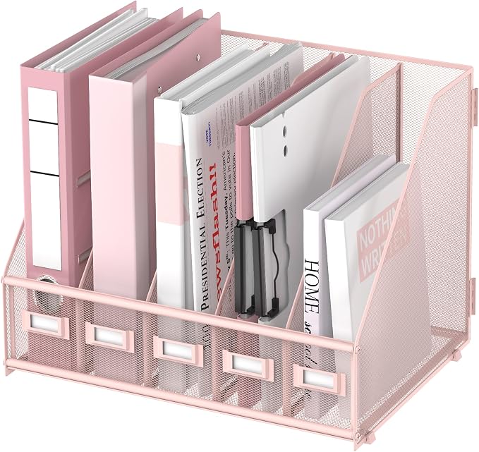 SUPEASY Desk Organizers Metal Desk Magazine File Holder by SUPEASY