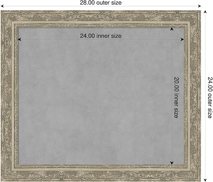 Amanti Art Silver Framed Magnetic Board 24x28 Medium Vision Board - Image 2