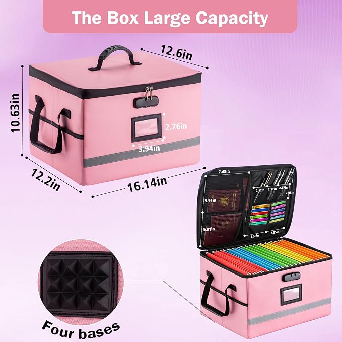 EXLIFBAG File Organizer, Fireproof File Box - Image 3