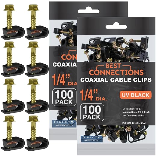 BEST CONNECTIONS Coaxial Cable Clips by BESTCONNECTIONS