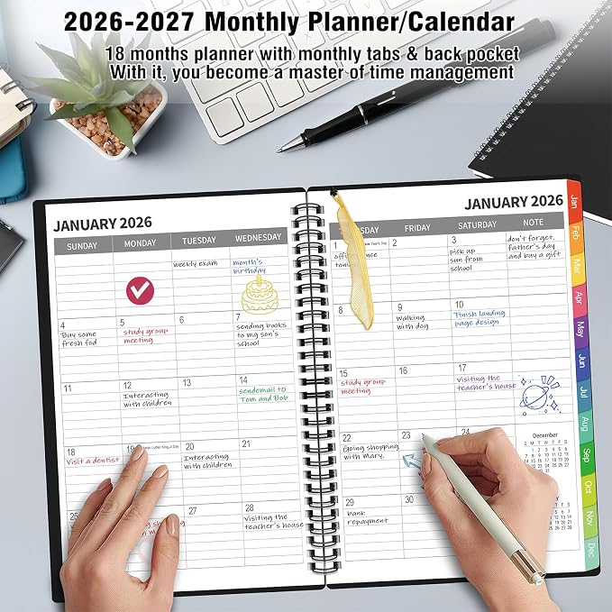 Monthly Planner 2026-2027, 18 Months Agenda Calendar Planner - Image 2
