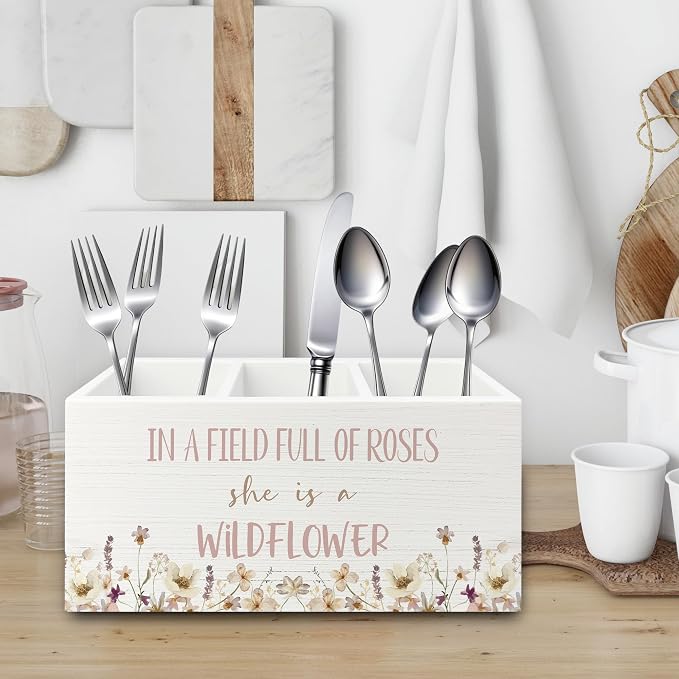 XPH Wildflower Nursery Decor Pen Pencil Holder Organizer - Image 3