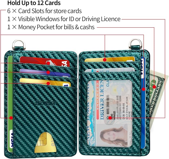 Slim Minimalist Front Pocket Wallet, RFID Blocking Credit Card Holder Wallet - Image 6