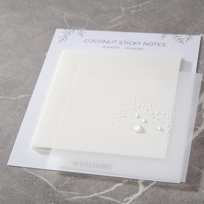 DiverseBee 50 Sheets Pastel Transparent Sticky Notes, 3x3” Clear Sticky Tabs - Image 2