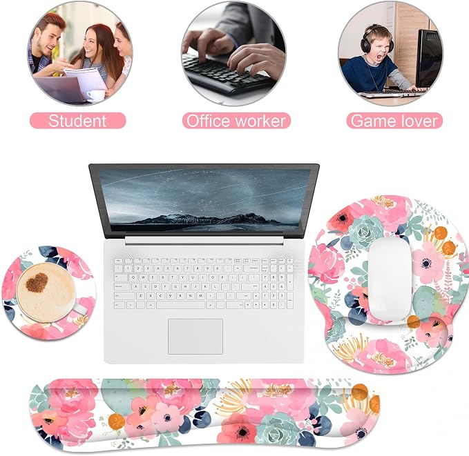 Ergonomic Mouse Pad with Wrist Rest and Keyboard Wrist Rest, Mousepad and Wrist - Image 5