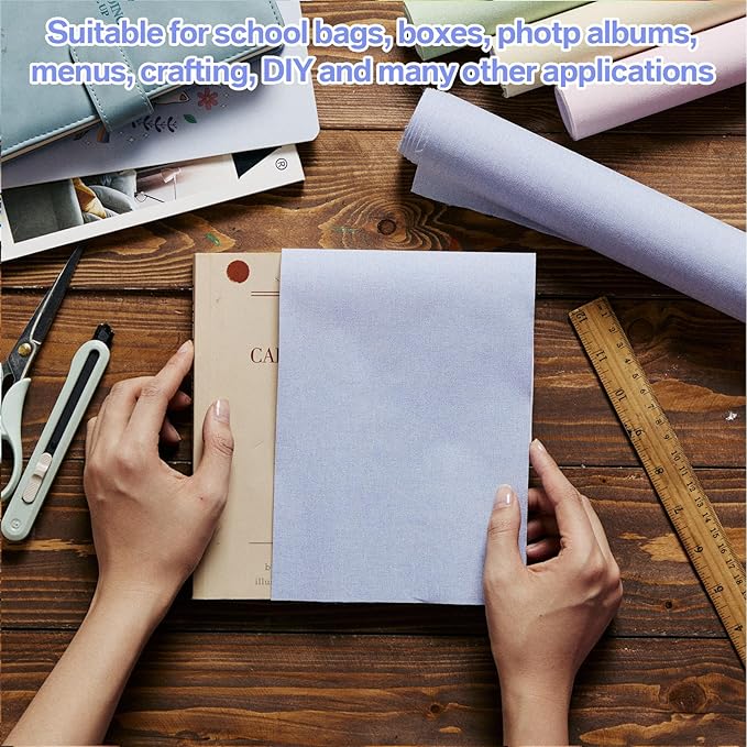 4 Pcs Book Cloth Bookcover Fabric Surface with Paper Backed Book Binding Cloth Fabric Book Cover for Scrapbooking Album DIY Craft Supplies Home, 4 Colors(Morandi Color,40 x 16 Inches)-DeskLoop Office