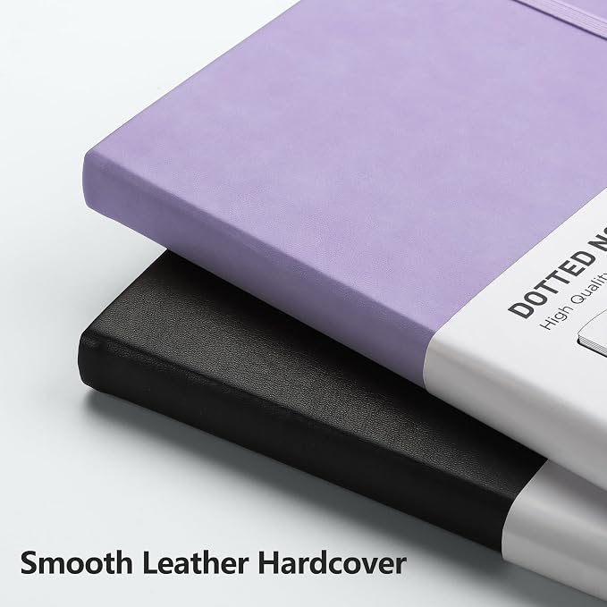 RETTACY Dotted Journal Notebook, 192 Pages, A5 Medium Size, Leather Hardcover - Image 4