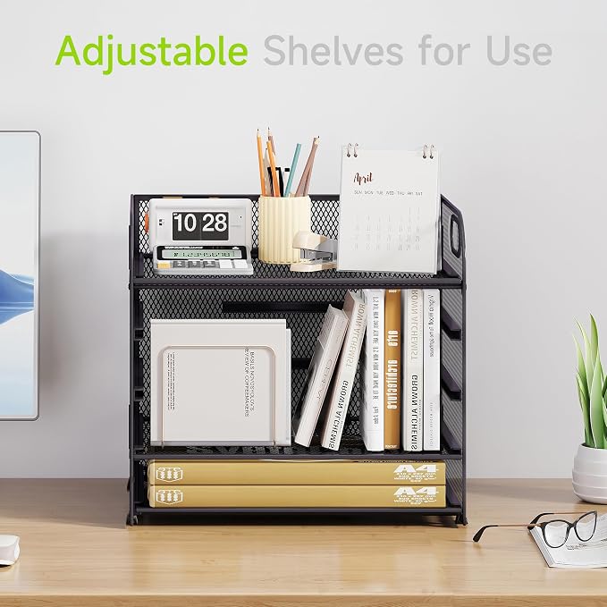 Cawukege 2 Pack 5 Tier Paper Organizer, Letter Tray - Image 2