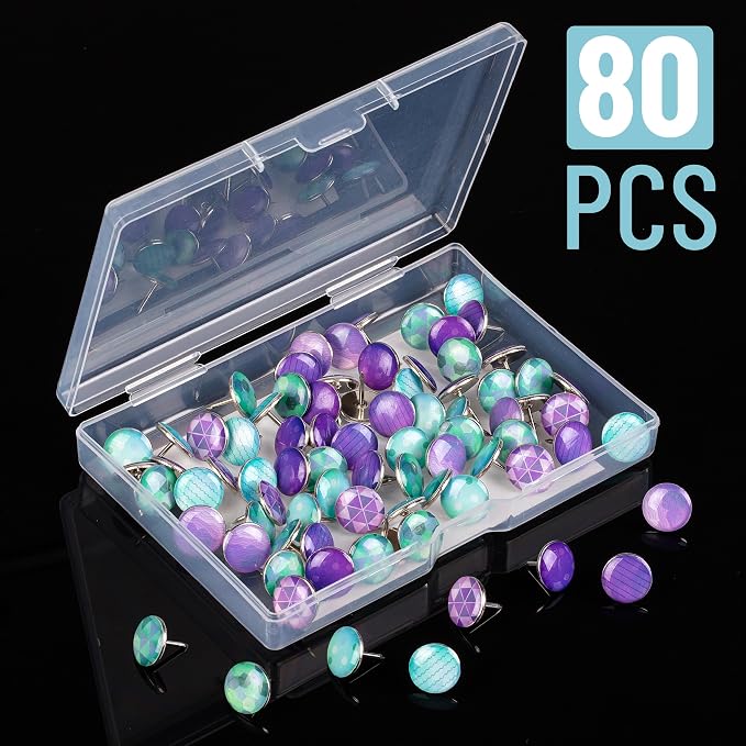 Mr. Pen- Flat Thumb Tacks, 80 Pack, Metal Push Pins - Image 2