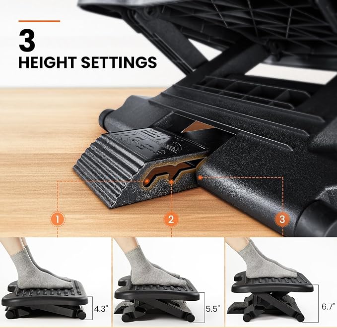 ErGear Under Desk Footrest, Adjustable Foot Rest - Image 4