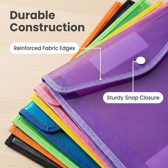 7 Pack Plastic Expanding File Folders - Image 4
