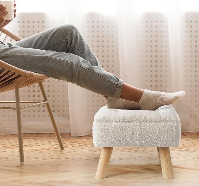 OGEMXU Storage Ottoman, Small Foot Stool Ottoman - Image 2