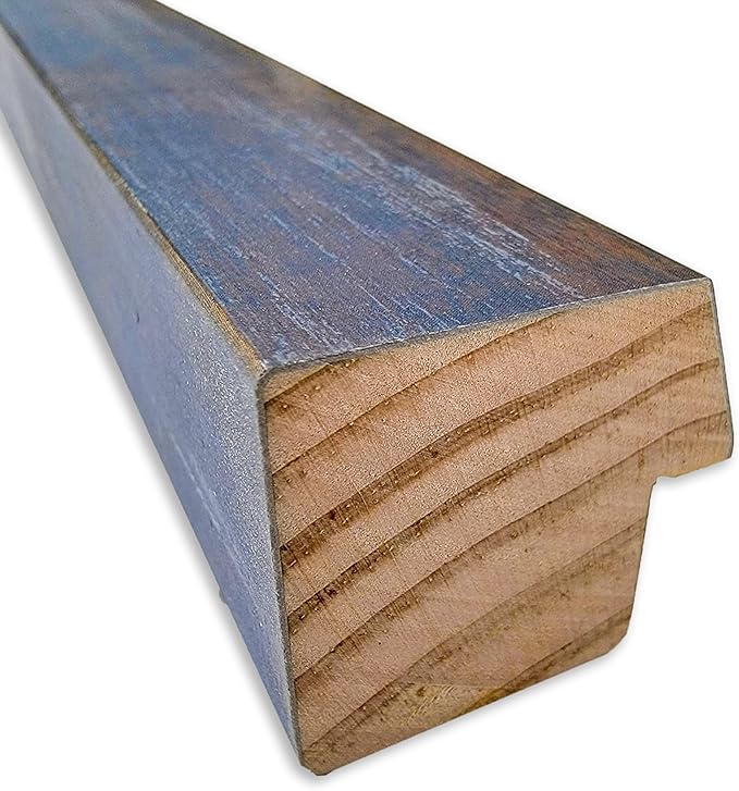 Amanti Art Natural Cork Board for Wall, 18x26 Vision Board with Blue Wood Frame, Medium Corkboard Office Decor for Home Organization, Modern Contemporary Corkboard Pinboard to display items for home-DeskLoop Office