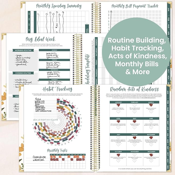 bloom daily planners 2026 Hardcover Calendar Year Goal & Vision Planner - Image 6
