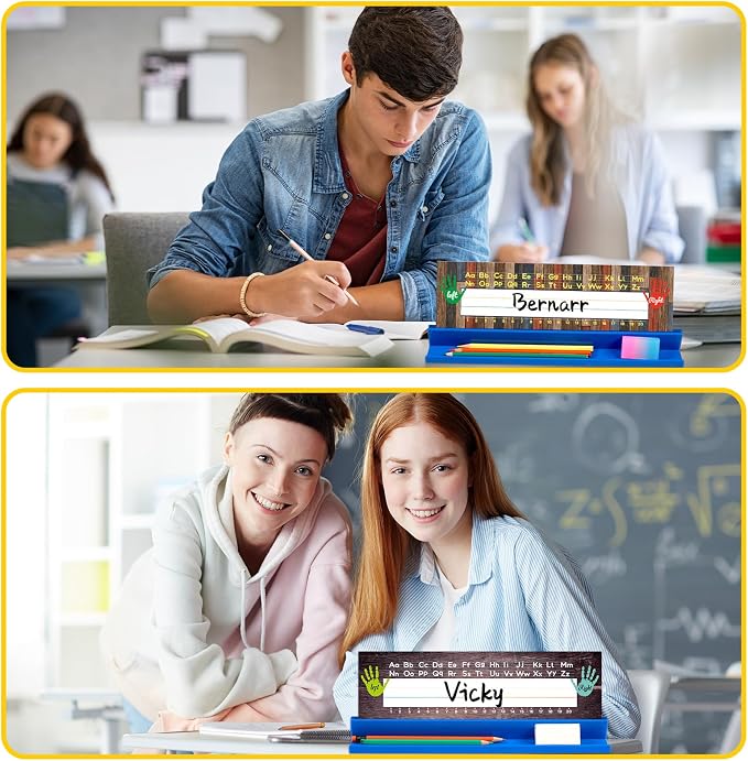 PerKoop 15 Pcs Classroom Desk Name Plates Holder - Image 4