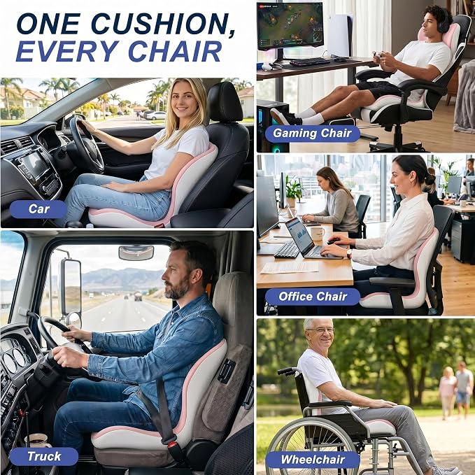 Seat Cushion for Office Chair and Car, Ergonomic Memory Foam Seat Cushion - Image 8