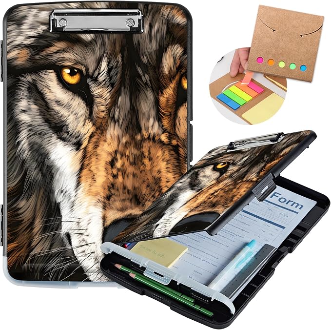 Clipboard with Storage, Heavy Duty Plastic Storage Clipboard with Low Profile by Unknown