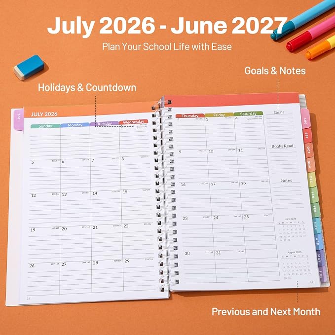 SUNEE Elementary Student Planner 2026-2027, Dated Academic Year Jul. 2026 - Image 2