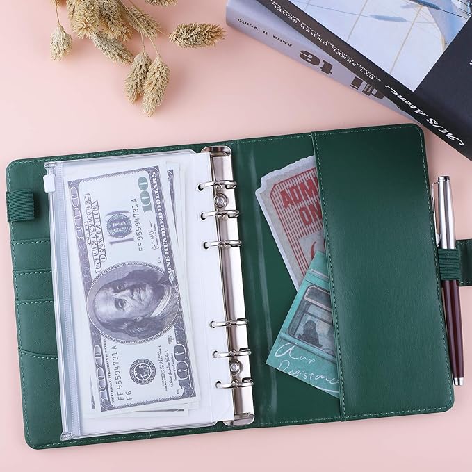 Antner A6 Notebook Binder 6 Ring Refillable Budget Planner Cover - Image 6