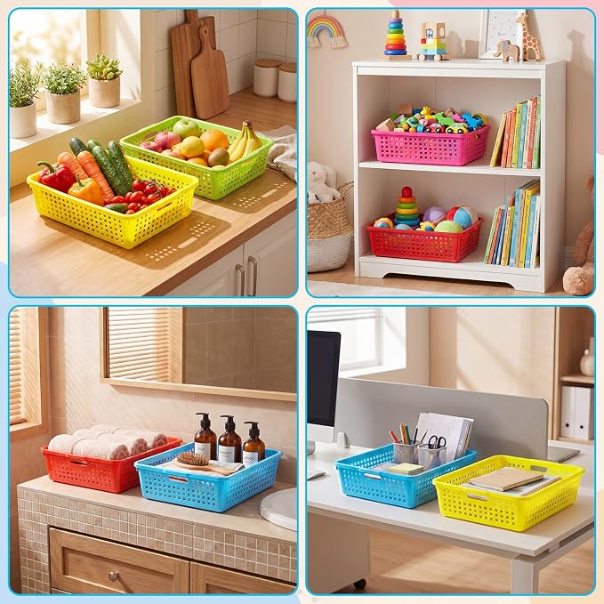 12 Pack Turn in Trays for Classroom, Stackable Letter Size Paper Trays - Image 5