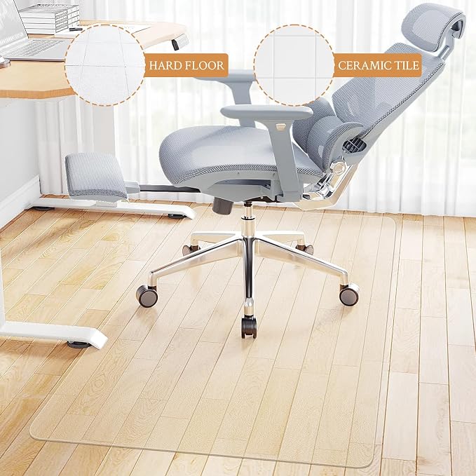 KMAT Office Chair Mat, Easy Glide Hard Wood Tile Floor Mats, Chair Mat - Image 5