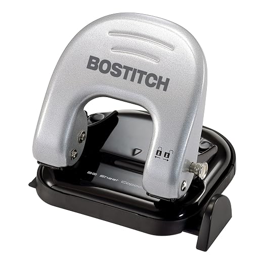 Bostitch Office EZ Squeeze Reduced Effort 2-Hole Punch, 2 Sheets, Locking Handle by BostitchOfficeProducts